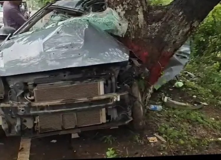 भिलाई में पेड़ से टकराई कार दो नौजवानों की मौके पर मौत
