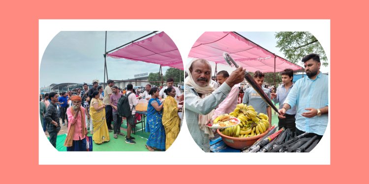 आस्था और सेवा का विराट संगम "सर्व धर्म संकट मोचन  हनुमान मंदिर" 12 हजार श्रद्धालुओं ने ग्रहण किया महाप्रसाद,2 हजार छाते वितरित