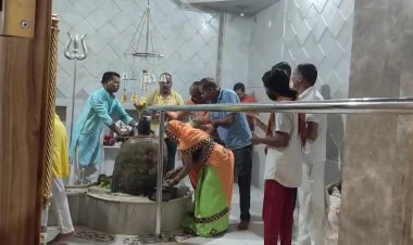 हटकेश्वर महादेव का गणेश स्वरूप में श्रृंगार, रात 2 बजे से चल रही विशेष पूजा
