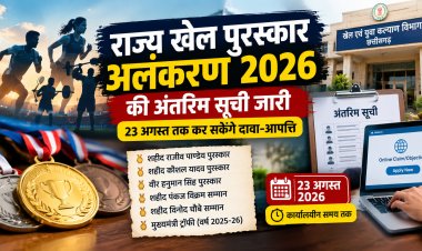 राज्य खेल पुरस्कार 2026 की अंतरिम सूची जारी, 23 अगस्त तक कर सकेंगे दावा-आपत्ति