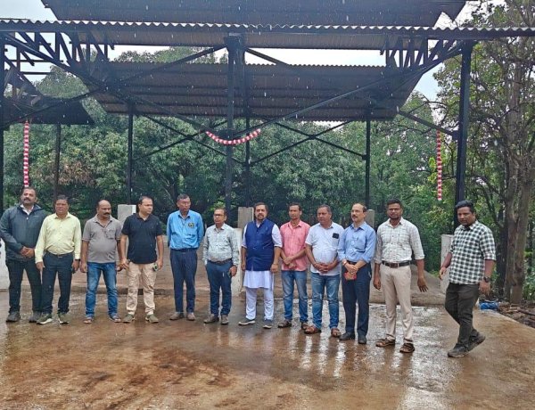 आर्सेलर मित्तल निप्पॉन स्टील इंडिया की पहल : किरंदुल और बचेली के एकमात्र मुक्तिधाम में नया शेड और चबूतरा बनकर तैयार
