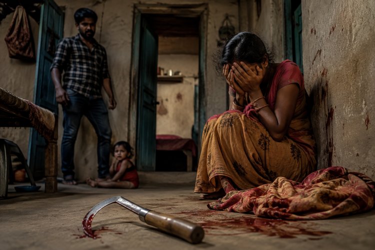 चरित्र पर शक बना हत्या की वजह: पति ने हंसिया से किया पत्नी पर हमला, इलाज के दौरान मौत; आरोपी गिरफ्तार