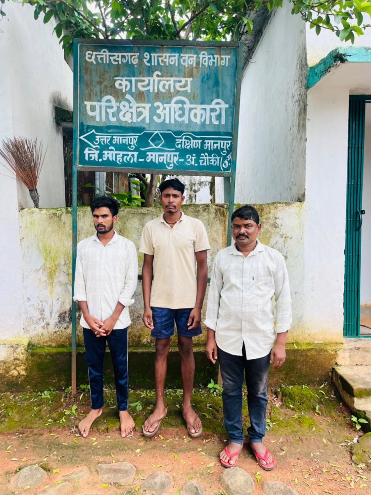 सांभर शिकार मामले में 3 आरोपी गिरफ्तार,जेल भेजे गए