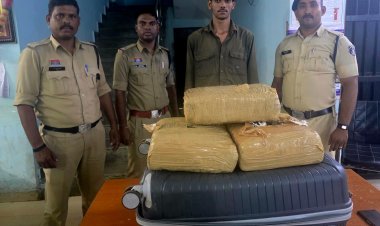 ट्रॉली बैग में मिला भारी मात्रा में गांजा, यूपी का युवक गिरफ्तार
