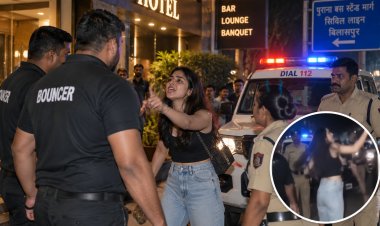 होटल के बाहर युवती का हंगामा : बाउंसरों ने होटल से बाहर निकाला, डायल 112 और पुलिस पेट्रोलिंग टीम मौके पर पहुंची