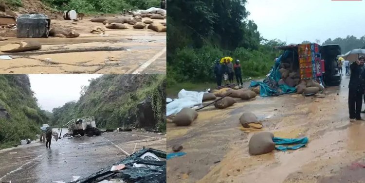 रायपुर-बस्तर हाइवे पर भीषण हादसा : धान से भरे ट्रक से भिड़ी पिकअप, 5 युवकों की मौत