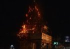 रायपुर के नवीन मार्केट में निर्माणाधीन माताजी के पंडाल में लगी आग, मची अफरा-तफरी